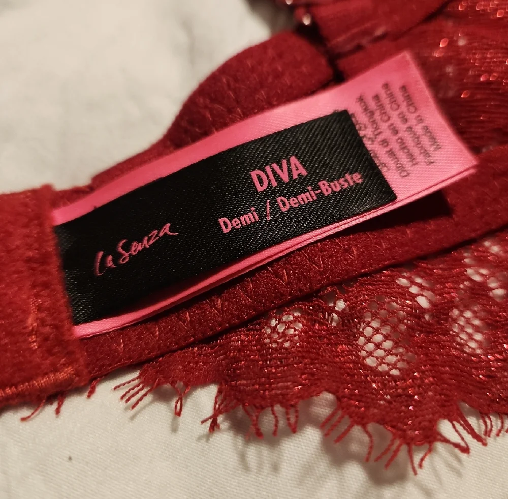 La SENZA Red Lace Longline Push-Up Bra - Picture 5 of 6